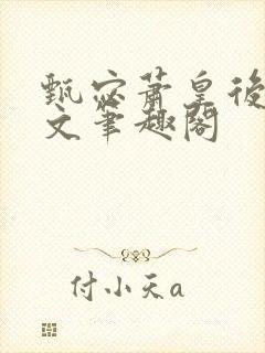 甄宓萧皇后高干文笔趣阁