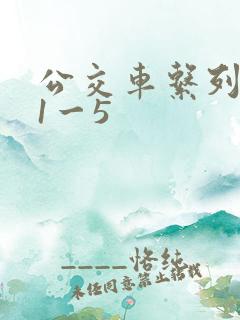 公交车系列合集1一5