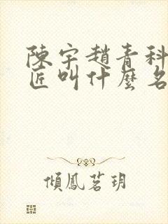 陈宇赵青科学巨匠叫什么名字