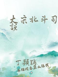 大宋北斗司 小说