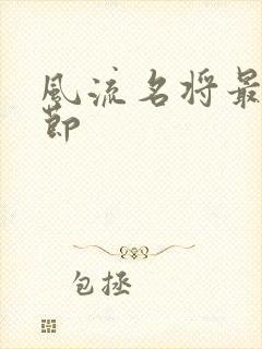 风流名将最新章节
