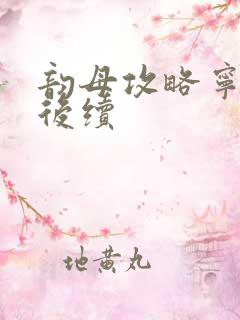 韵母攻略宁秋婉后续