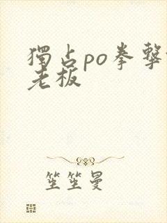 独占po拳击馆老板