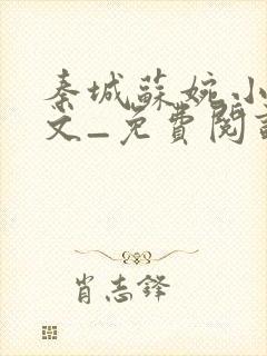 秦城苏婉小说全文_免费阅读最新