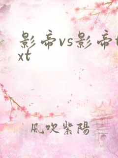 影帝vs影帝txt