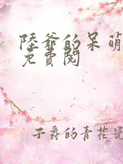 陆爷的呆萌甜妻免费阅