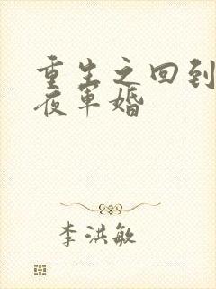 重生之回到新婚夜军婚