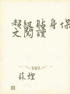 超级贴身保镖全文阅读