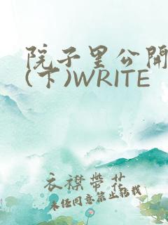 院子里公开惩戒(下)WRITE
