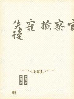 失宠 检察官皇后