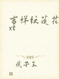 吉祥纹莲花楼txt