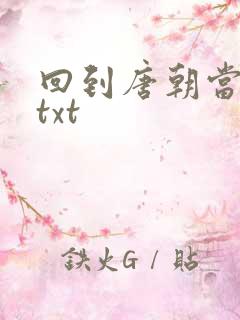 回到唐朝当皇帝txt