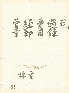 曾经爱过我刘念章节目录