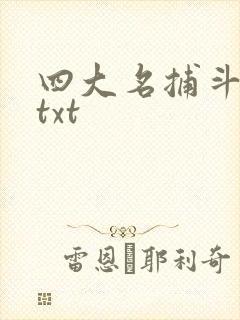 四大名捕斗将军txt