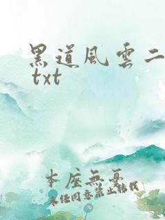 黑道风云二十年 txt