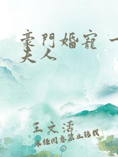 豪门婚宠 一品夫人
