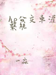 hp公交车灌溉系统