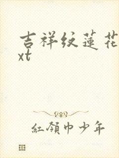 吉祥纹莲花楼txt