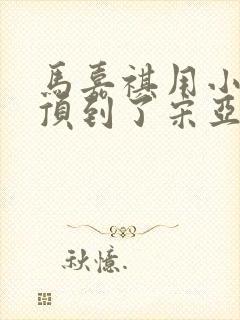 马嘉祺用小小马顶到了宋亚轩