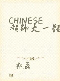 CHINESE超帅大一体育系精牛