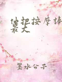 他把按摩棒开到最大