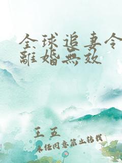 全球追妻令老婆离婚无效