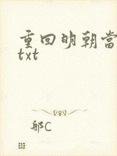 重回明朝当皇帝txt