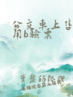 公交车上售票员用b验票