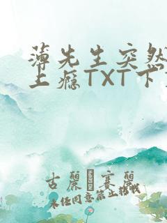 薄先生突然黏她上瘾TXT下载