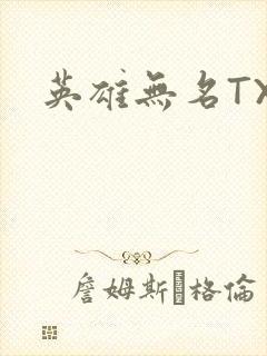 英雄无名TXT
