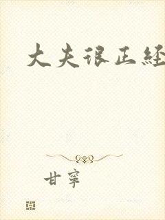 大夫很正经小说