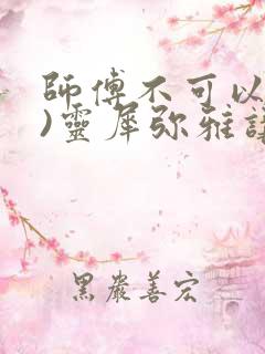 师傅不可以(限)灵犀弥雅讲的什么