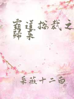 霸道总裁之出狱归来