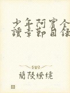 少年阿宾全文阅读章节目录