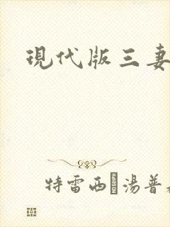 现代版三妻四妾