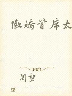 傲娇首席太腹黑