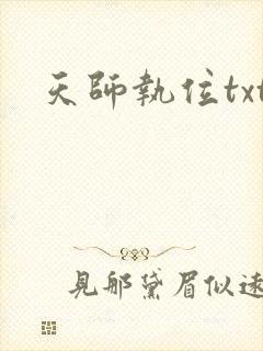 天师执位txt