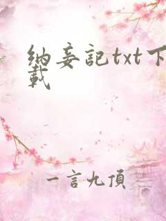 纳妾记txt下载
