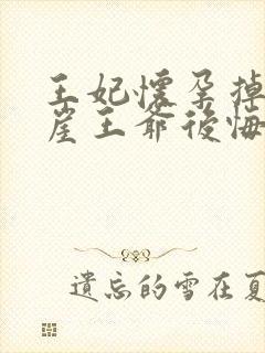 王妃怀孕掉下悬崖王爷后悔了