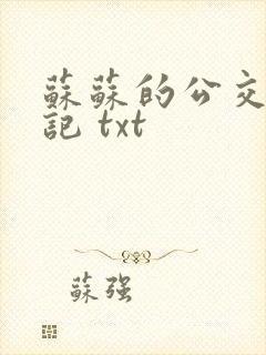 苏苏的公交车日记 txt