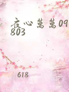 夜心万万090803