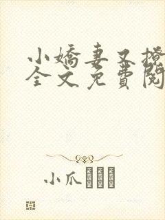 小娇妻又撩又甜全文免费阅读
