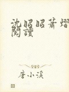 沈昭昭萧熠免费阅读