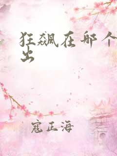 狂飙在哪个台播出