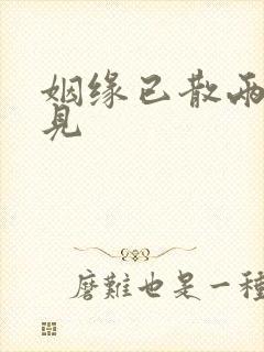 姻缘已散两不相见