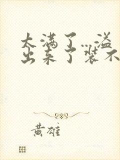 太满了...溢出来了装不下了