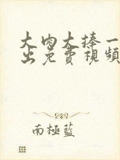 大肉大捧一进一出免费视频