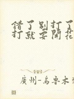 错了别打了 再打就要开花了