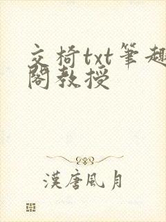 交椅txt笔趣阁教授