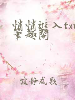 悄悄进入txt笔趣阁